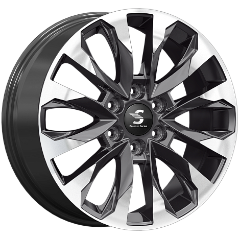 КР007 (20_Land Cruiser 300) (КР007) 8.000xR20 6x139.7 DIA95.1 ET60 Diamond Black Gris