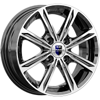 Литые диски Флэш (КС698) 5.000xR14 4x98 DIA58.5 ET35 алмаз черный для Lada 2171 Priora Wagon