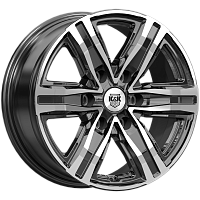Литые диски R8 (КС1174) 7.500xR17 6x139.7 DIA67.1 ET38 алмаз черный для Mitsubishi Pajero