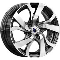 Литые диски Палермо-оригинал (КС607) (КС607) 6.500xR16 5x100 DIA57.1 ET42 алмаз черный для Audi A3