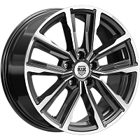 Литые диски Лацио (КС964) 7.500xR17 5x114.3 DIA66.1 ET45 алмаз черный