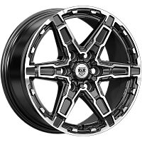 Литые диски Дистрикт (КС1159) 8.000xR18 6x114.3 DIA67.1 ET46 алмаз черный для KIA Mohave