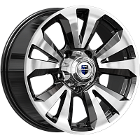 Литые диски Ла-Пас (КС897) 8.000xR18 5x139.7 DIA108.5 алмаз черный для УАЗ 3160