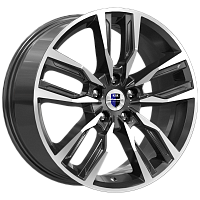 Литые диски Борэй (КС901) 8.000xR18 5x112 DIA66.6 ET30 алмаз черный для Audi A8