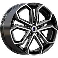 Литые диски Пандора (КС466) 8.500xR19 5x120 DIA67.1 ET42 алмаз черный для Acura Rl