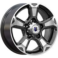 Литые диски Атлант (КС757) 7.000xR16 5x139.7 DIA108.5 ET35 алмаз черный для ГАЗ Соболь Газ-22177
