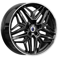 Литые диски Колумб (КС1038) 7.000xR19 5x112 DIA66.6 ET34 алмаз черный для Audi Q5 Sportback
