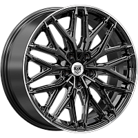 Литые диски Клермон (КС1156) 8.000xR19 5x112 DIA57.1 ET44 черный бриллиант для Volkswagen Jetta