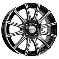 Литые диски Сиеста (КС477) 5.000xR13 4x98 DIA58.5 ET38 алмаз черный для Lada 2113 Samara 2