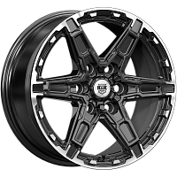 Литые диски Дистрикт (КС1159) 8.000xR18 6x114.3 DIA67.1 ET46 черный бриллиант для KIA Mohave