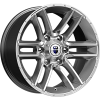 Литые диски Алгама (КС762) 8.000xR17 6x139.7 DIA106.1 ET0 дарк платинум для Toyota Land Cruiser Prado