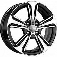 Литые диски КС777 (15_Solaris II) (КС777) 6.000xR15 4x100 DIA54.1 ET46 алмаз черный