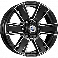Литые диски Севенна (КС726) 7.000xR17 6x139.7 DIA100.1 ET33 алмаз черный для Great Wall Hover